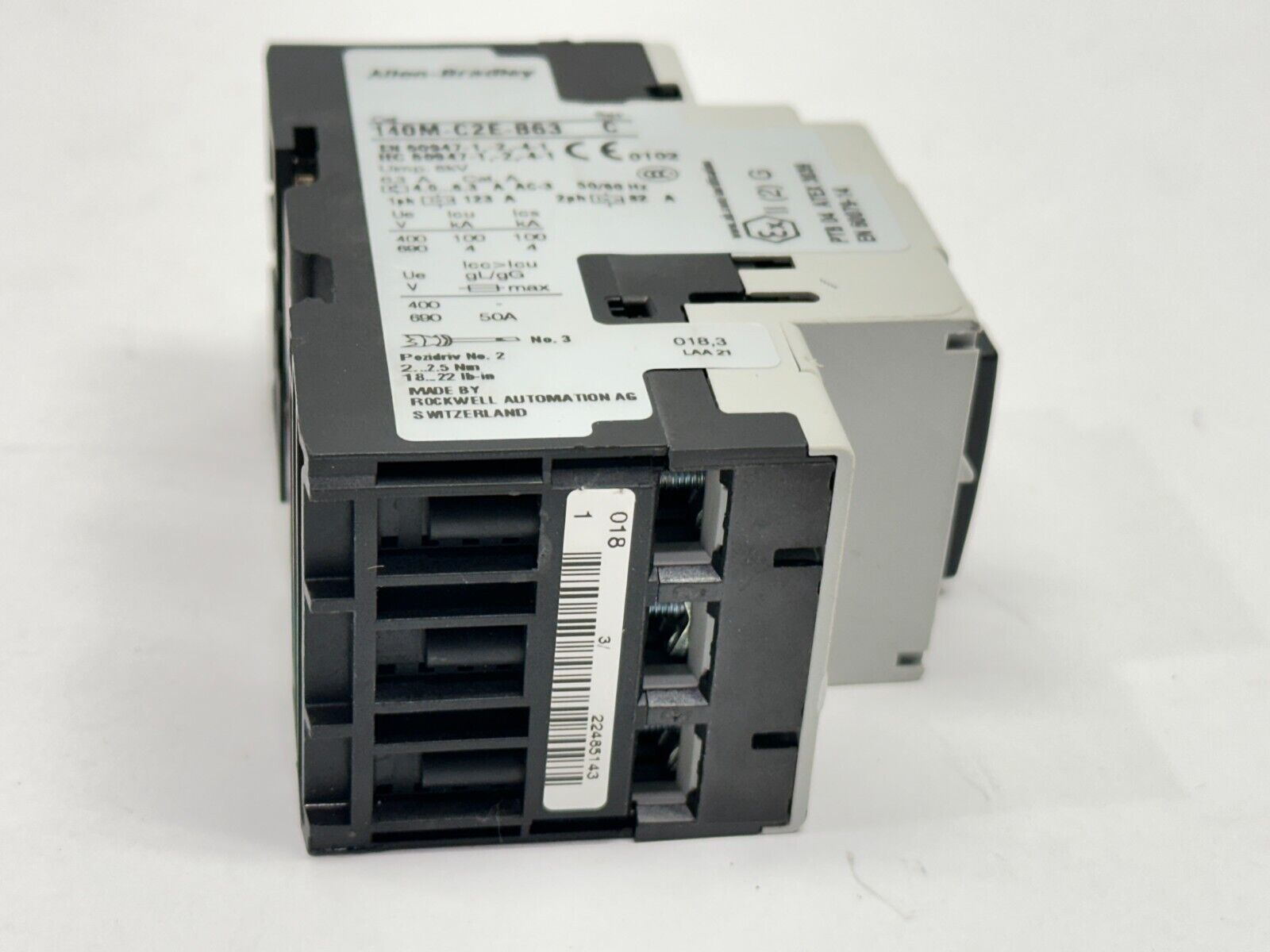 Allen Bradley 140M-C2E-B63 Ser C Circuit Breaker 4-6.3A 690V