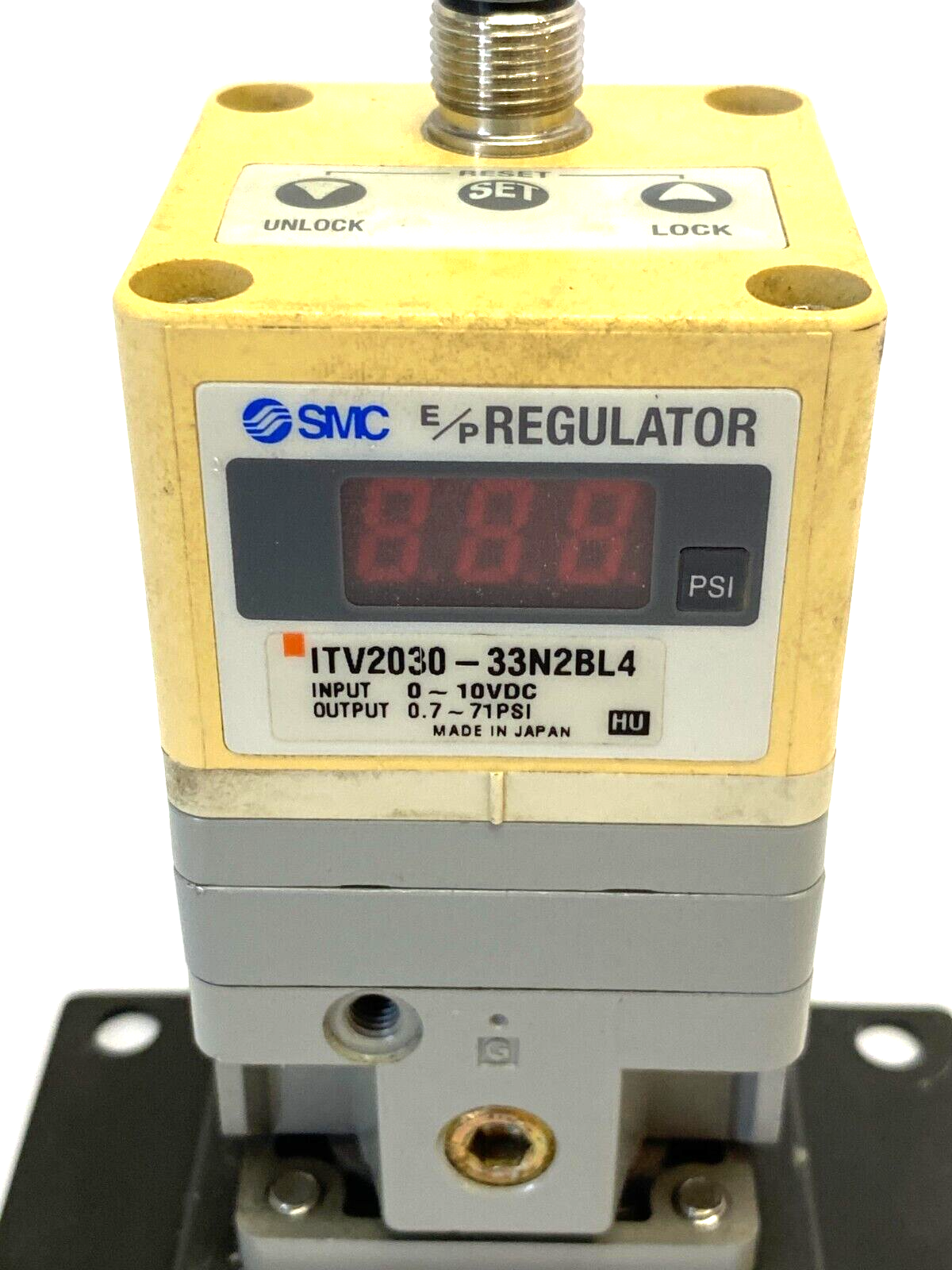 SMC ITV2030-33N2BL4 Elecro-Pneumatic Pressure Regulator 0~10VDC Input 0.7~71psi