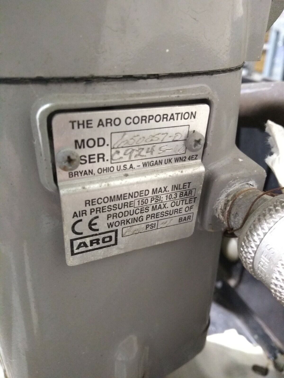 ARO 651605 with 650057-D 150 PSI MAX 10.3 BAR Pump