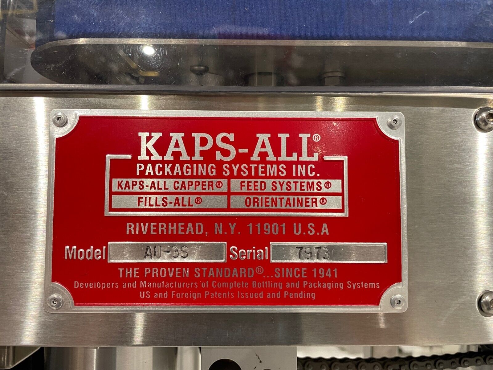Kaps-All AU-3S Orientainer, Automatic Bottle Unscrambler Feeder