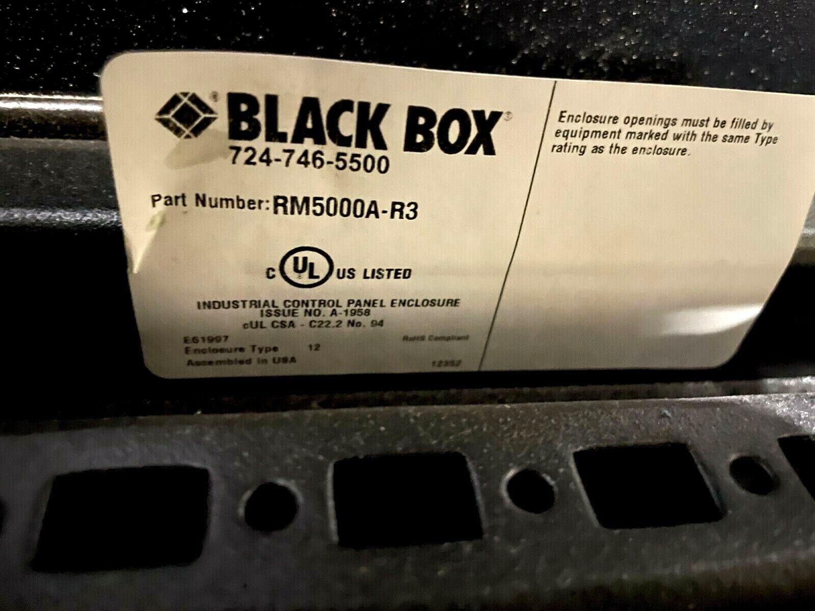 Black Box ClimateCab RM5000A-R3 Server Data Cabinet 84