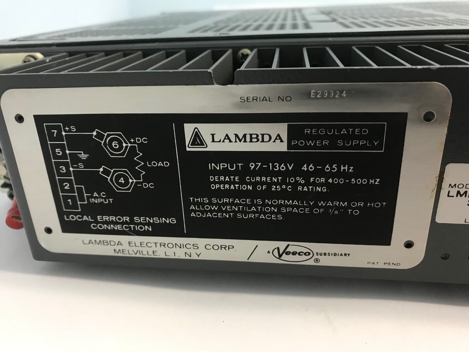 Lambda Electronics LMF-24-OVMY-3396-2 Regulated Power Supply 23.5V P/S Module