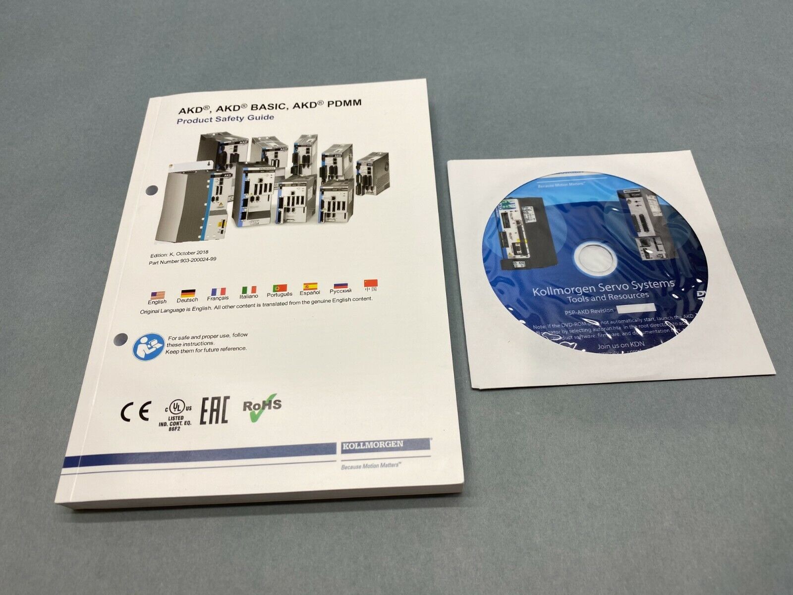 Kollmorgen Servo Systems DVD and AKD, AKD Basic, AKD PDMM 2018 Safety Booklet