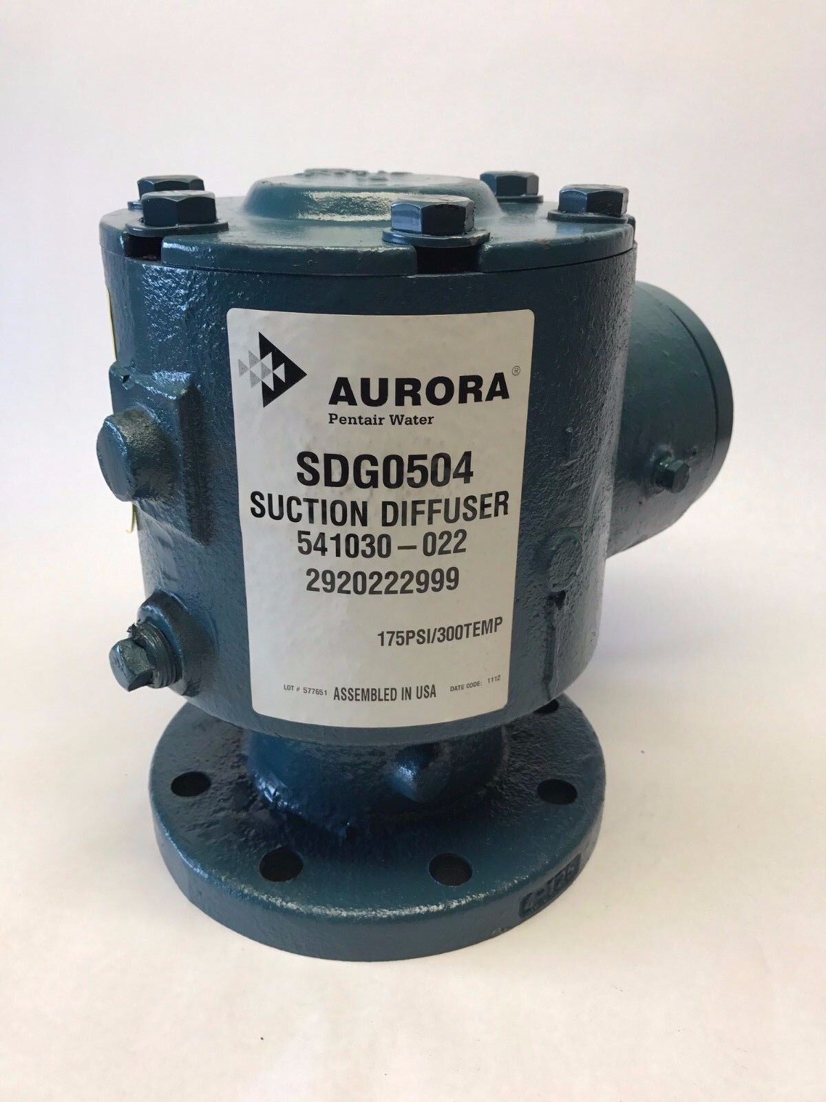 Aurora SDG0504 Suction Diffuser 541030-022 Pentair Water Pump 175PSI 4