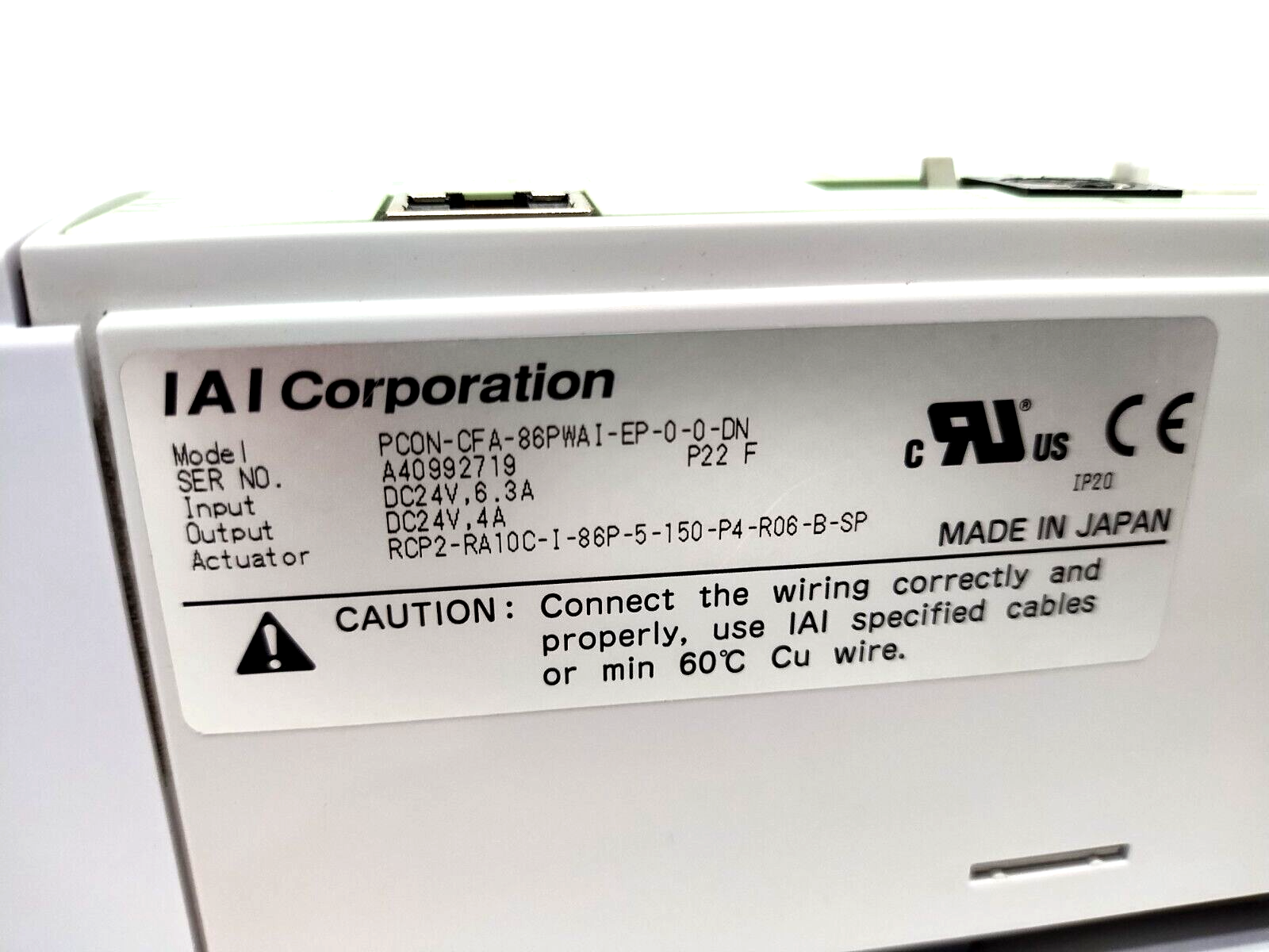 IAI PCON-CFA-86PWAI-EP-0-0-DN ROBO Cylinder Position Controller