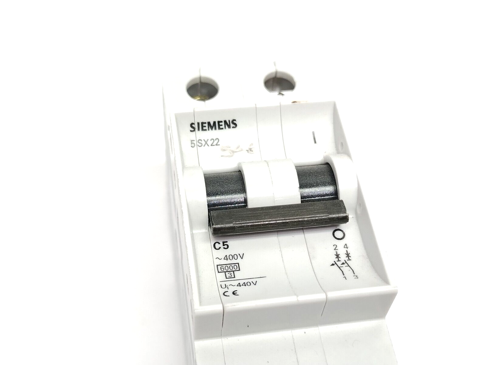 Siemens 5SX22 C5 Circuit Breaker 2-Pole 5A 400V