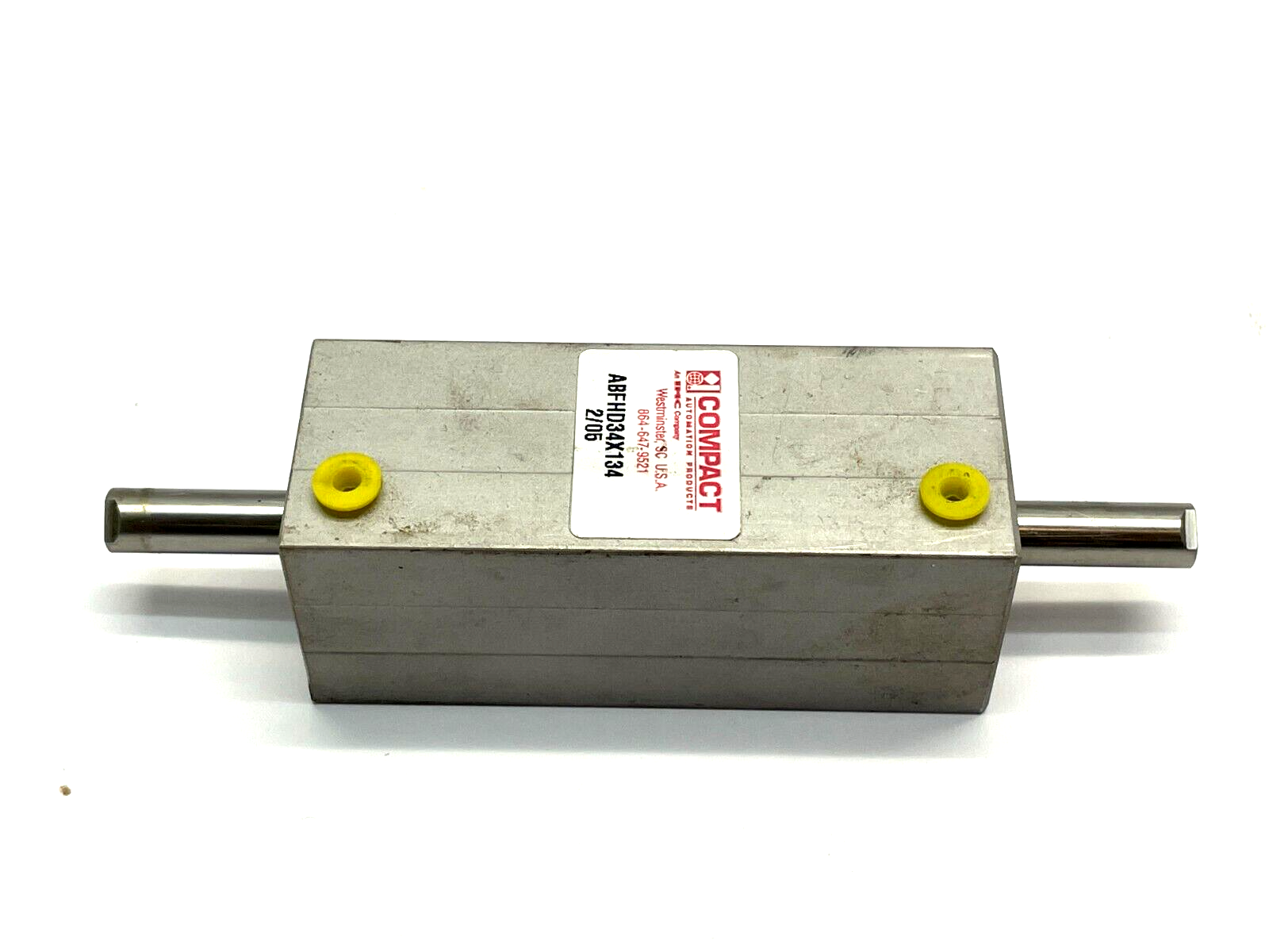 Compact ABFHD34X134 Double Ended Pneumatic Cylinder