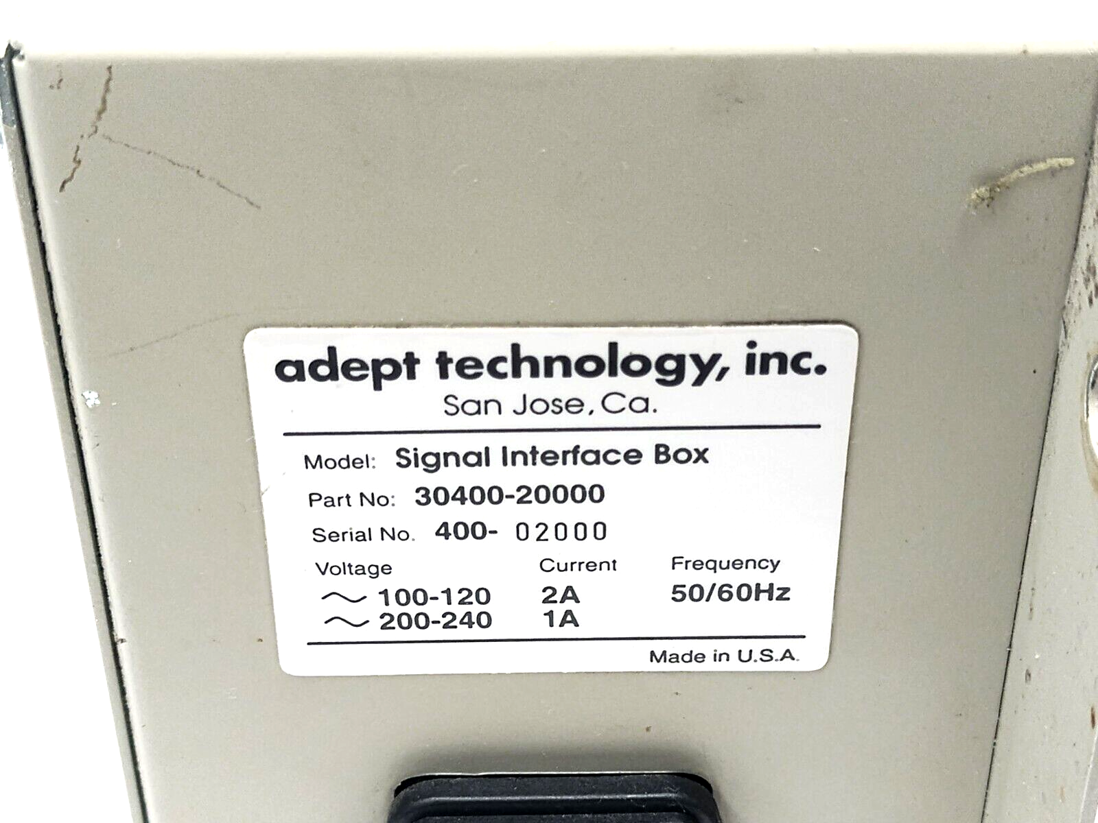 Adept 30400-20000 Signal Interface Box