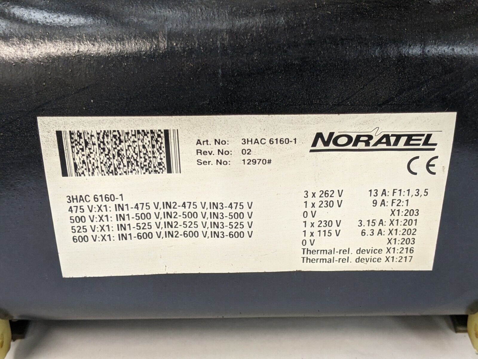 Noratel ABB 3HAC 6160-1 Rev. 02 Transformer