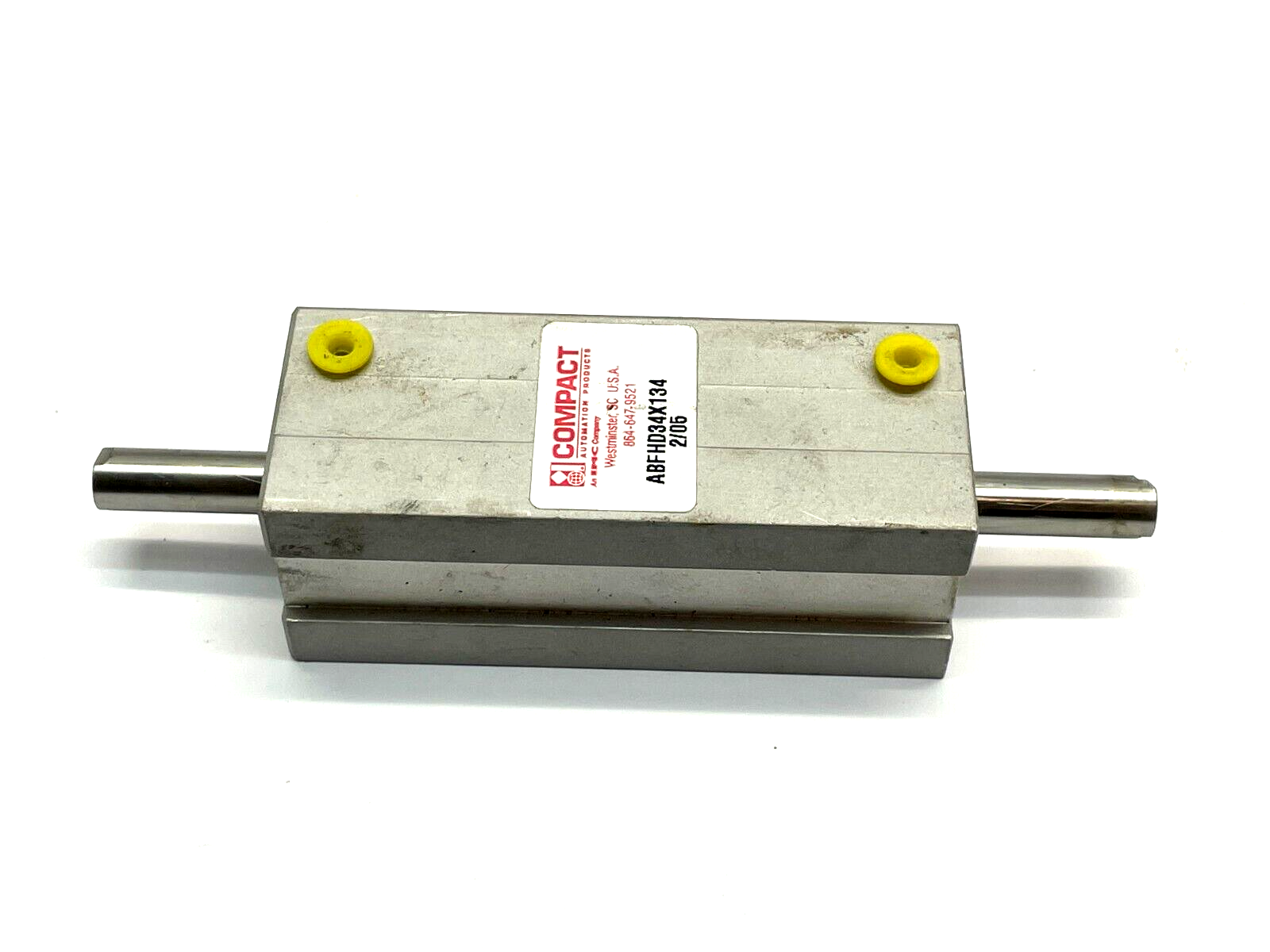 Compact ABFHD34X134 Double Ended Pneumatic Cylinder