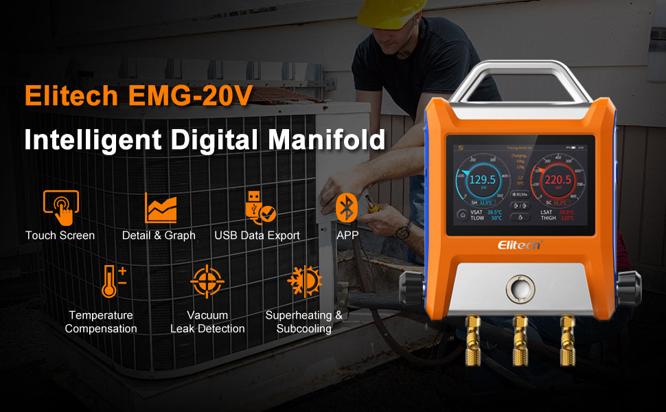 Elitech EMG-20V Intelligent Digital Manifold