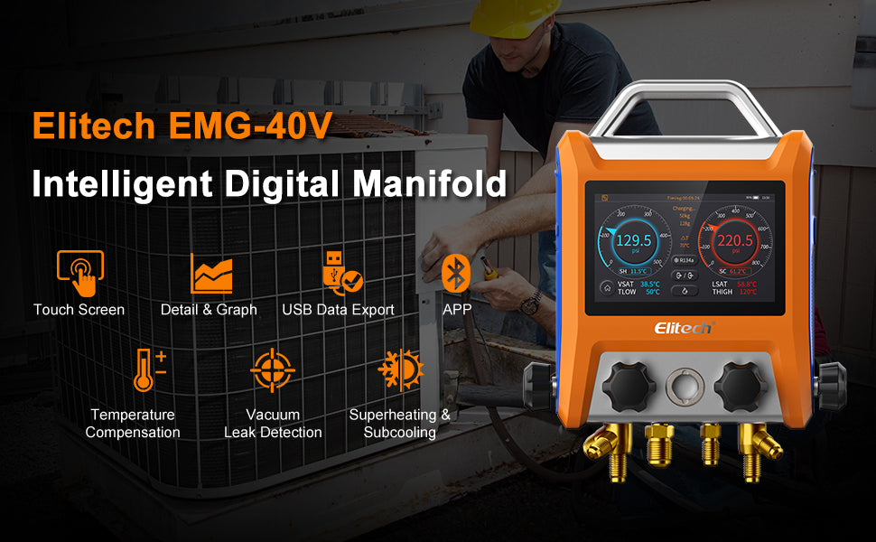 Elitech EMG-40V Intelligent Digital Manifold