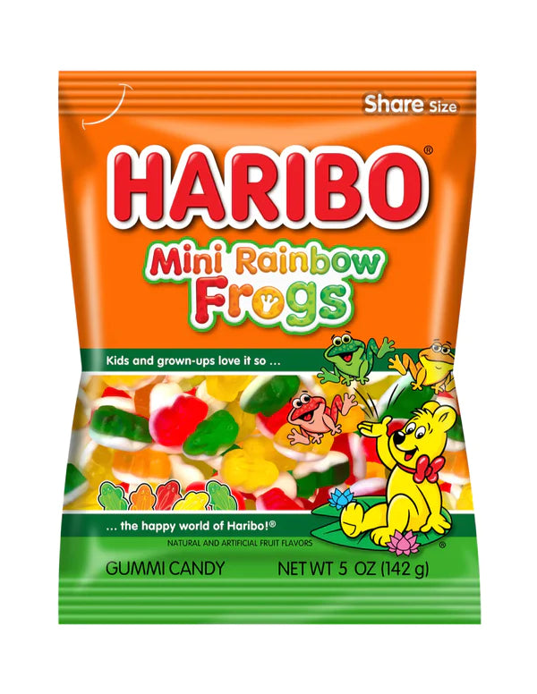 Haribo Mini Rainbow Frogs 5oz