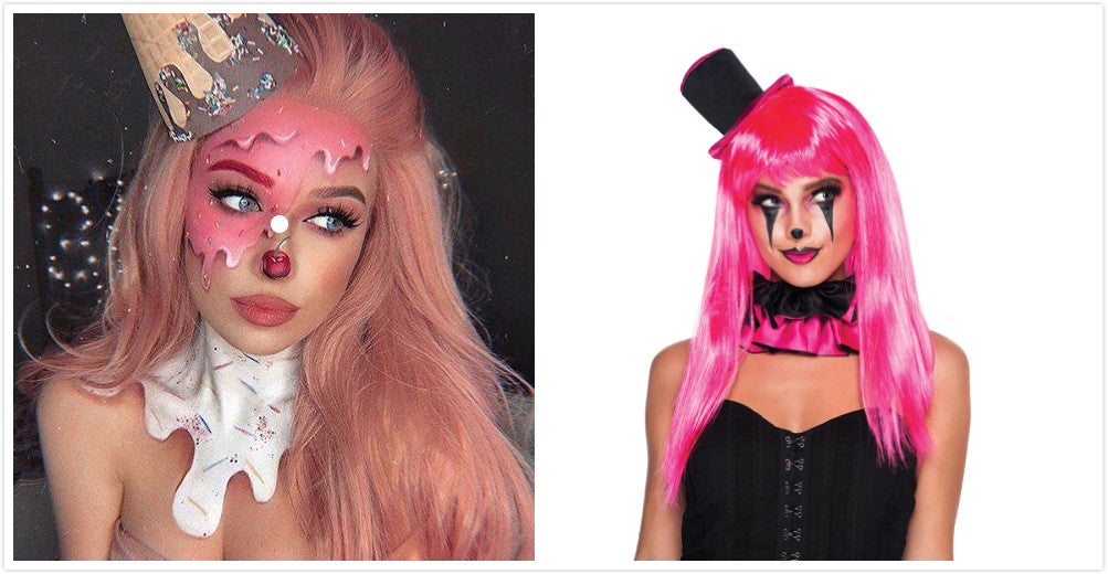 Meetu Hair Halloween Crazy Pink Wig