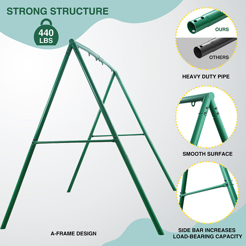 autojoy metal swing frame