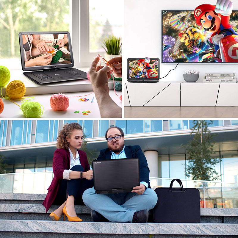 portable monitor dvd player with battery