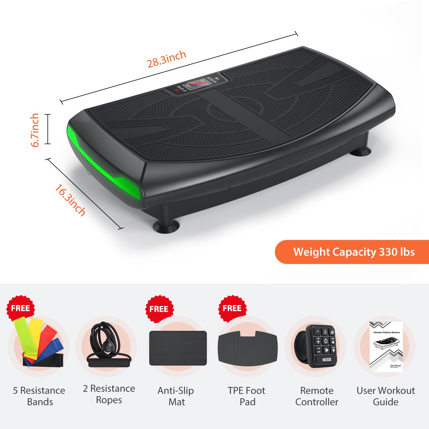 Bluetooth Speaker Vibrarating Plate for Weight Loss False Touch Prevention Screen Magnergy 4D Vibration Plate Exercise Machine 3 Motors Whole Body Vibration Platform with Wrist Remote Control