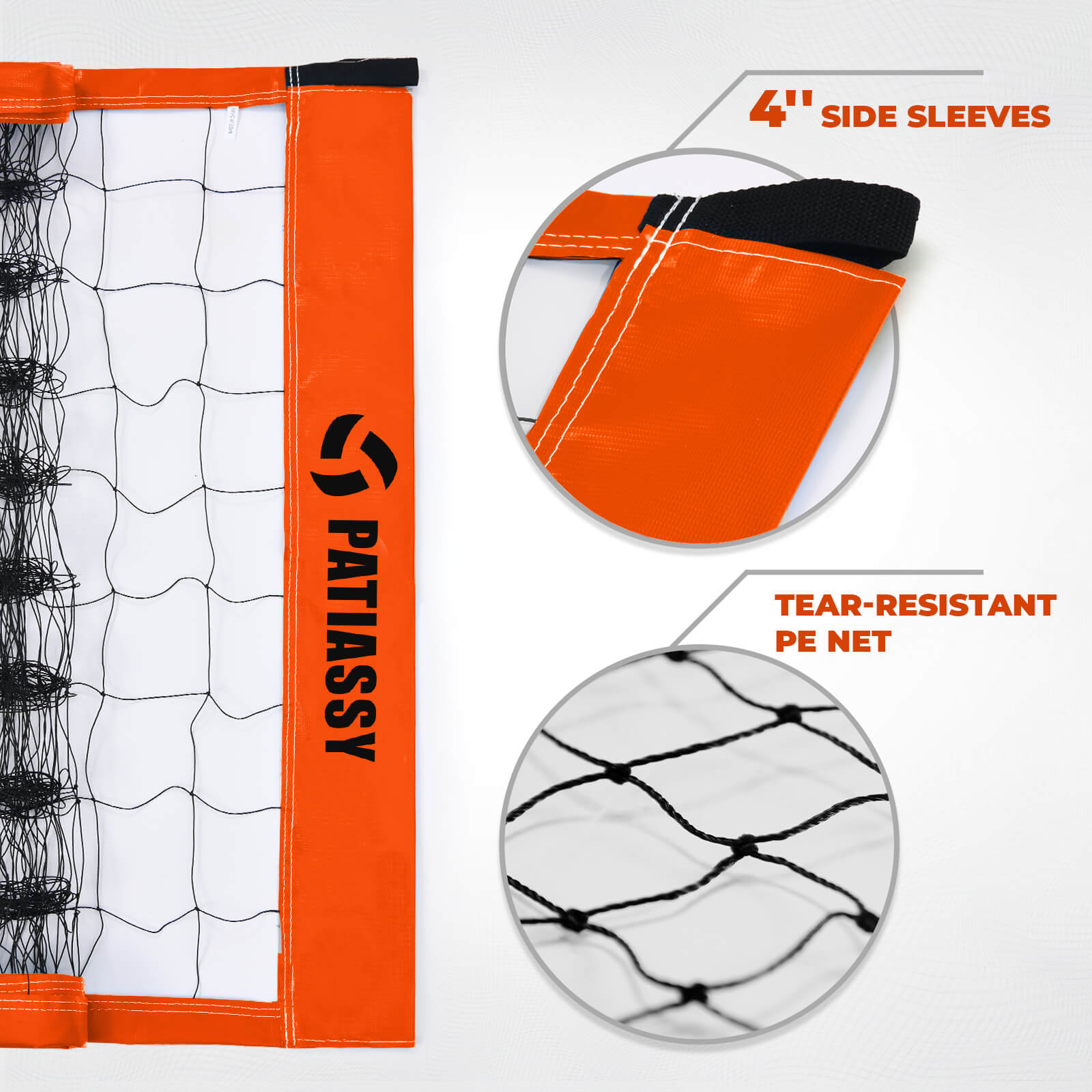 Patiassy Outdoor Portable Volleyball Net Set System for Backyard