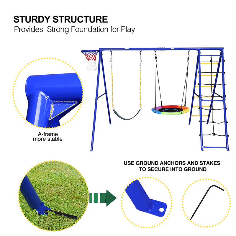 Swing Set with Ladder Climber