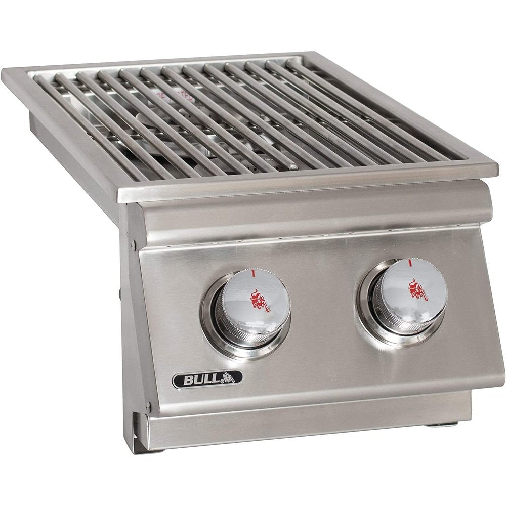 Bull Outdoor Products 30009 Natural Gas Slide-In Double Side Burner, Front and Back Design