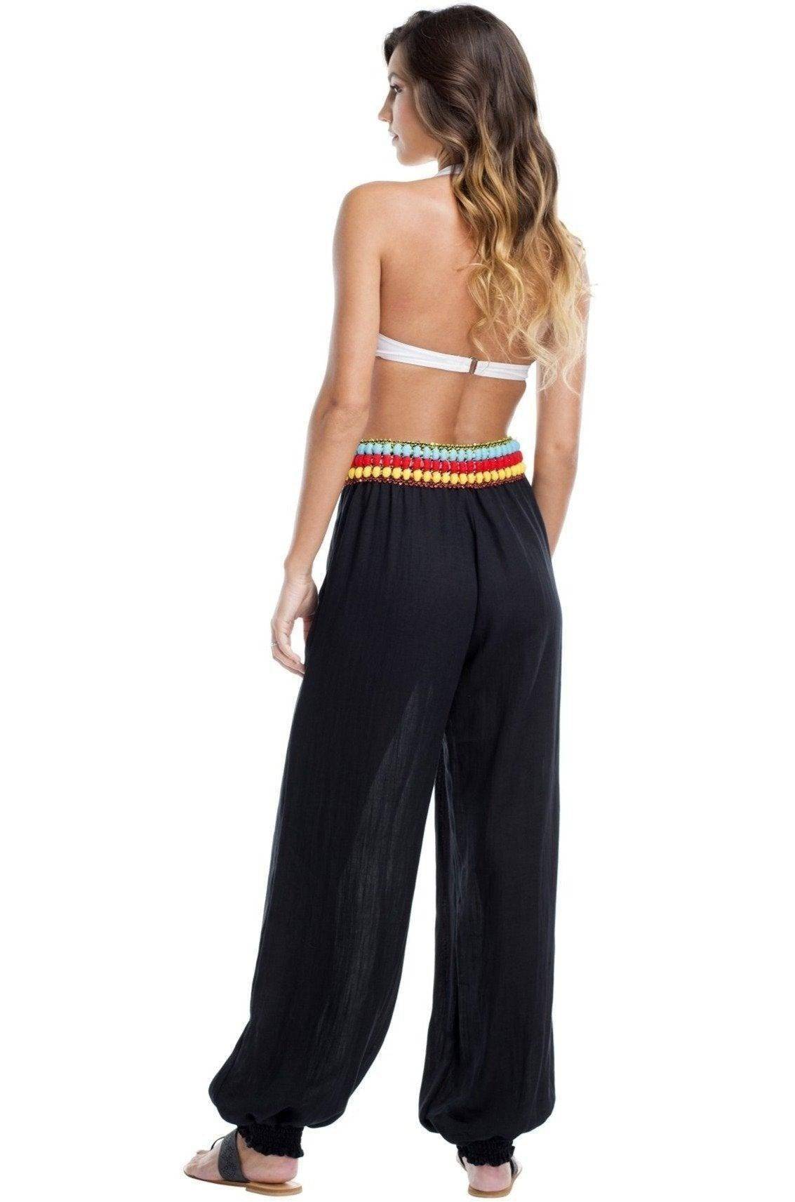 Multi Pom Pom Jogger Pants | Miami Fashions available online or in store locally