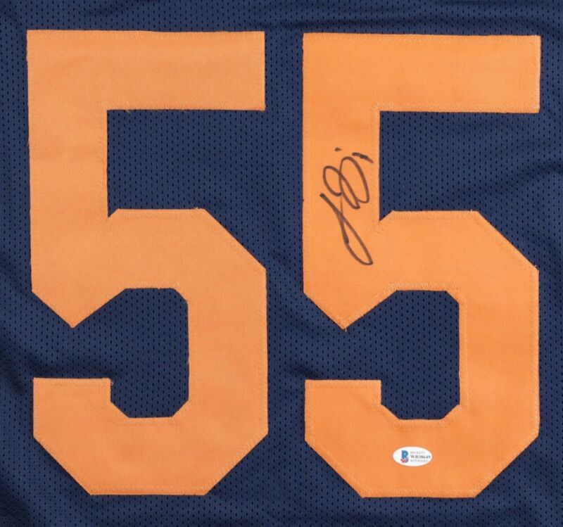 LANCE BRIGGS SIGNED AUTOGRAPHED CHICAGO BEARS CUSTOM JERSEY BECKETT COA