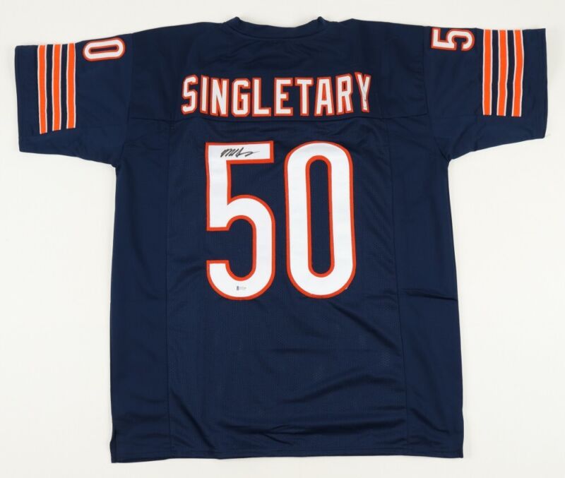 MIKE SINGLETARY SIGNED AUTOGRAPHED CHICAGO BEARS CUSTOM JERSEY BECKETT COA