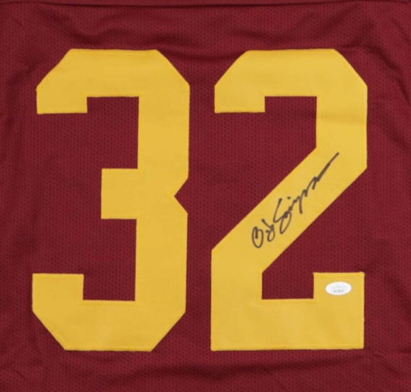 OJ SIMPSON SIGNED AUTOGRAPHED USC TROJANS CUSTOM JERSEY JSA COA