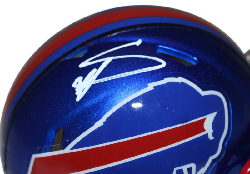 Stefon Diggs Autographed/Signed Buffalo Bills Flash Mini Helmet Beckett 37040