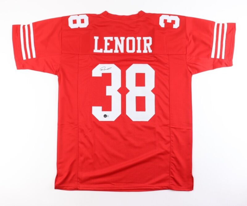 DEOMMODORE LENOIR AUTOGRAPHED SAN FRANCISCO 49ERS CUSTOM JERSEY BECKETT COA