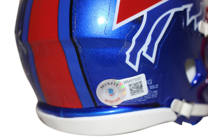 Stefon Diggs Autographed/Signed Buffalo Bills Flash Mini Helmet Beckett 37040