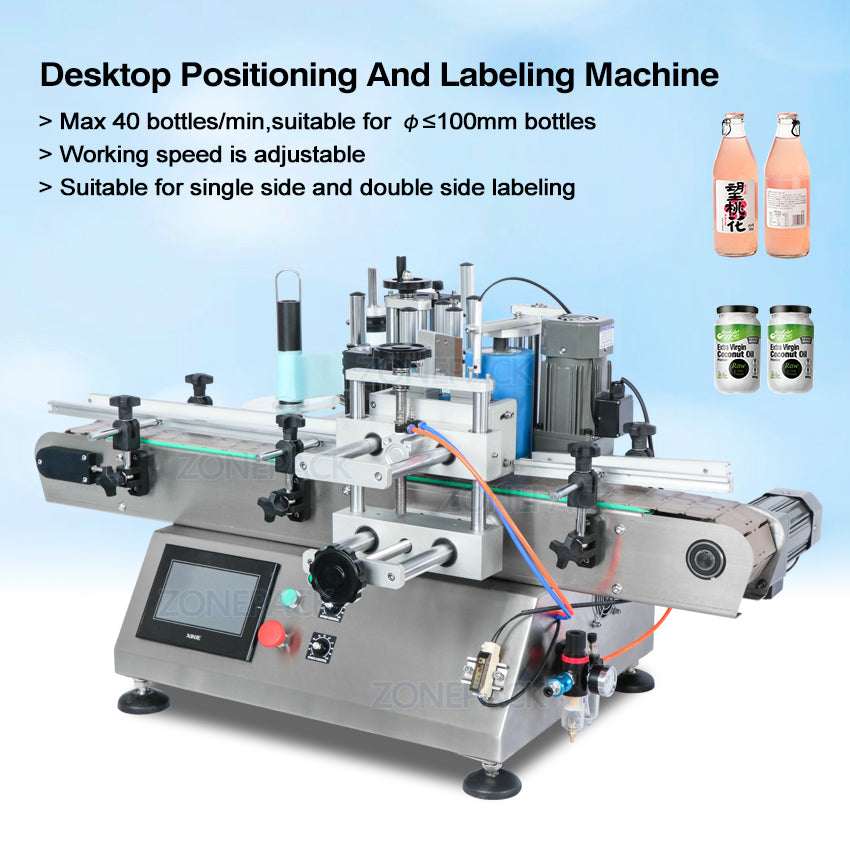 ZONESUN ZS-TB500 Automatic Round Bottle Labeling Machines With Printer