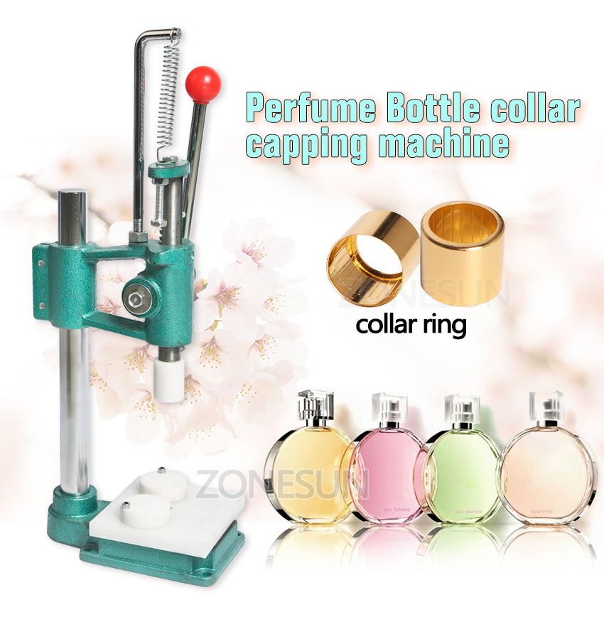 ZONESUN Perfume Glass Bottle Capping Machine Perfume Crimping Machine Perfume Collar Ring Pressing Machine