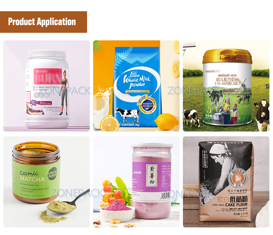 ZONEPACK ZS-FM2000 Auger Talcum Glass Vial Vertical Spice Plastic China Bottle Sachet Powder Filling Machinery Grain Automatic