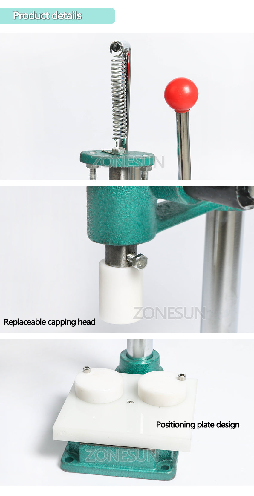 ZONESUN Perfume Glass Bottle Capping Machine Perfume Crimping Machine Perfume Collar Ring Pressing Machine
