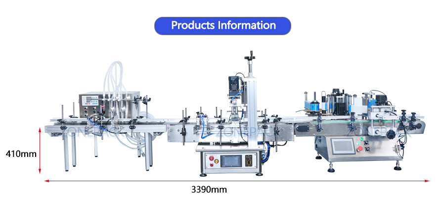 ZONEPACK ZS-FAL180D Automatic Production Line Bottle Plastic Box Carton Liquid Beverage Oil Filling Capping Labeling Machine