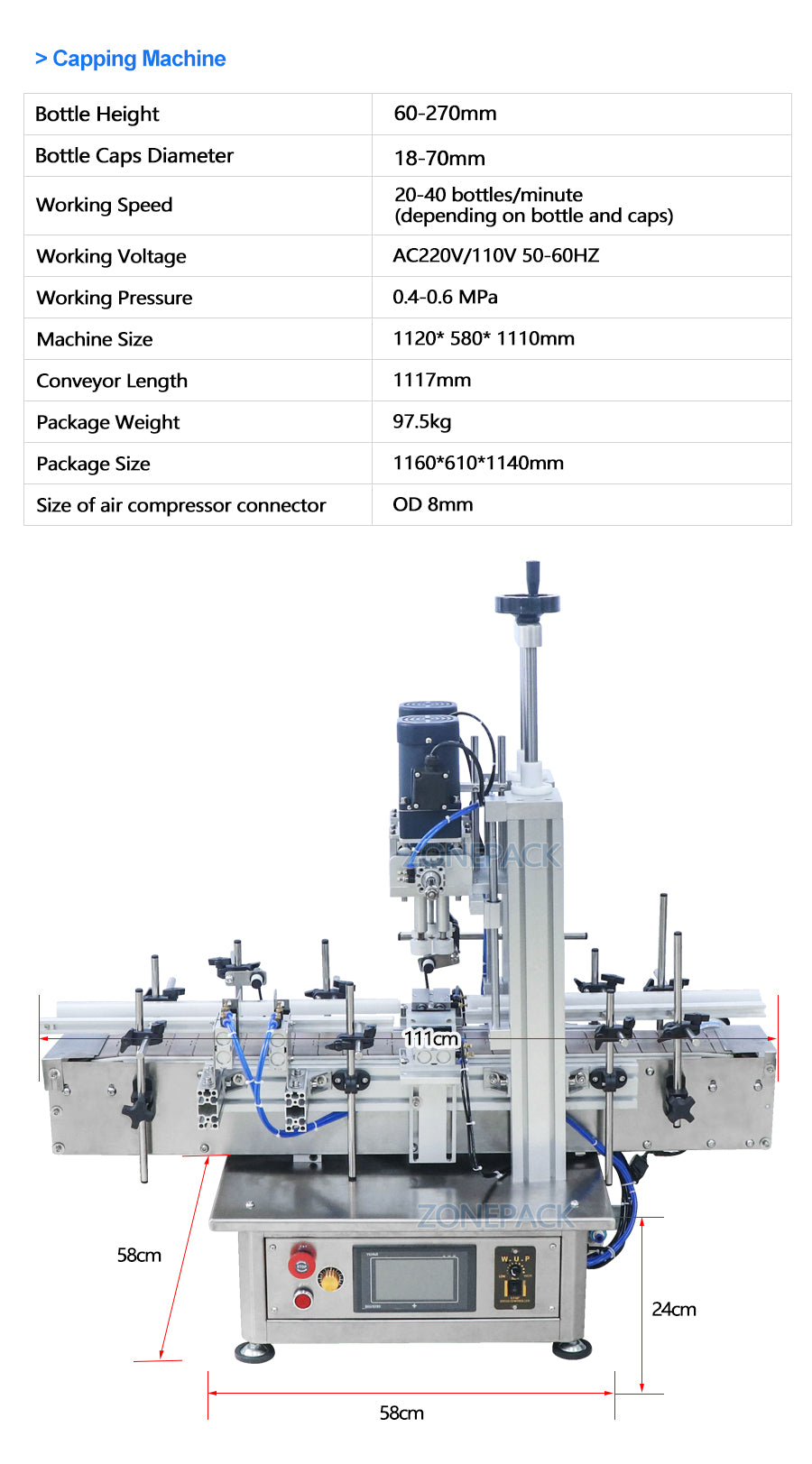 ZONEPACK Automatic Liquid Filling Capping Labeling Machine Production Line Liquid Soap Oil Beverage Bottle Water Making Machines
