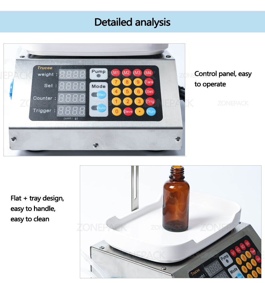 ZS-M90 0-50ml Small Automatic CNC Liquid Weighing Filling Machine