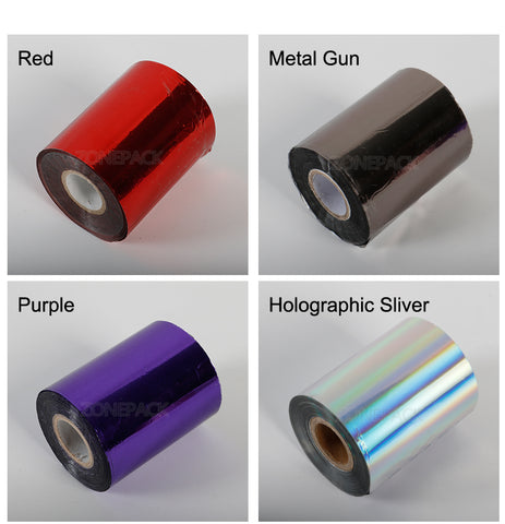 ZONEPACK 8cm Rolls Hot Foil Stamping Paper Heat Transfer Anodized Gilded Paper for Leather PU Wallet Hot foil stamping