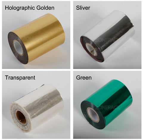 ZONEPACK 8cm Rolls Hot Foil Stamping Paper Heat Transfer Anodized Gilded Paper for Leather PU Wallet Hot foil stamping