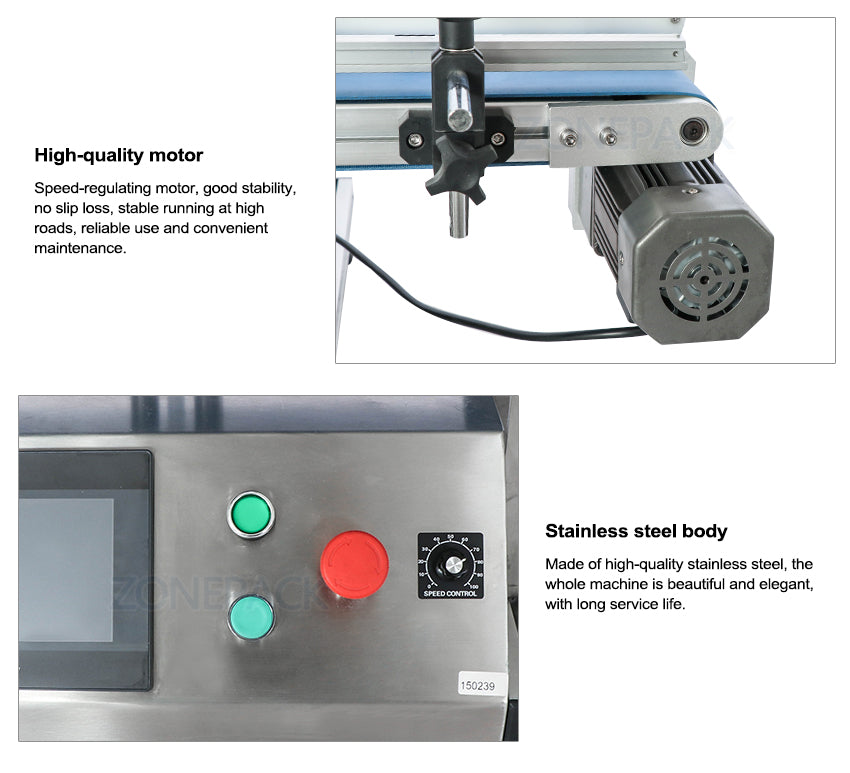 ZONEPACK Automatic Bottle Flat Surface Labeling Machine Adhesive Sticker Labeller Can Laundry Detergent Bottle Label Dispenser