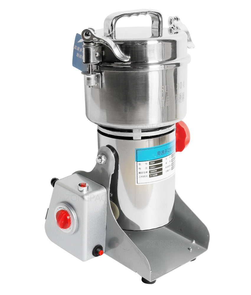 ZONEPACK 800g Stainless Steel Household Electric Flour Mill Powder Grinder Machine Herb Corn Spice Grinder Beverage Machinery