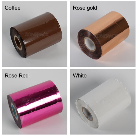 ZONEPACK 8cm Rolls Hot Foil Stamping Paper Heat Transfer Anodized Gilded Paper for Leather PU Wallet Hot foil stamping