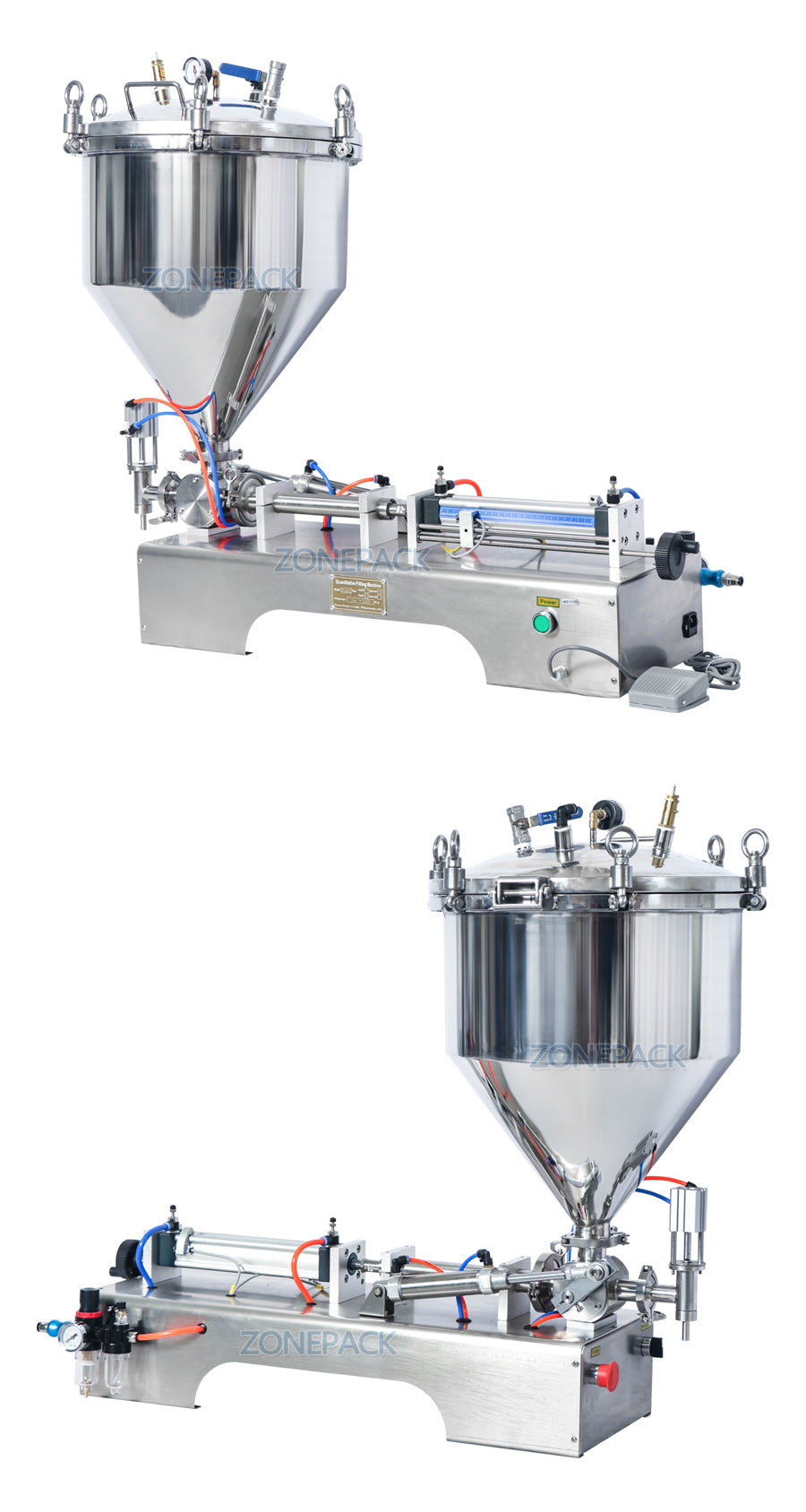 ZS-GTP1 Semi Auotmatic Pressurized Paste Filling Machine for Viscous Liquid Honey