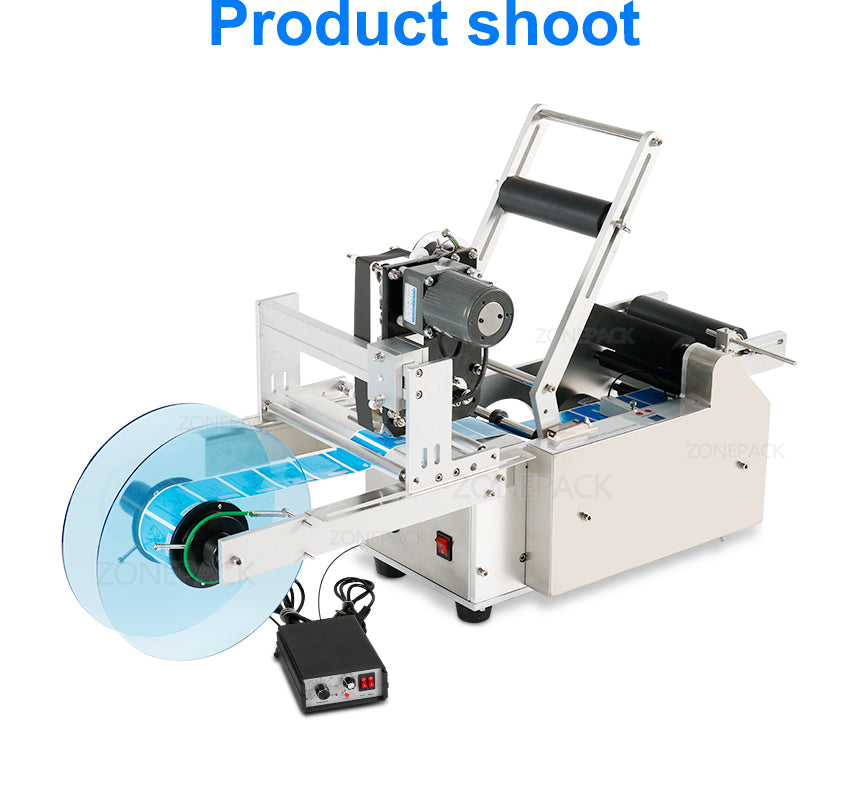 ZONESUN LT-50D Semi Automatic Round Bottle Labeling Machine With Date Printer