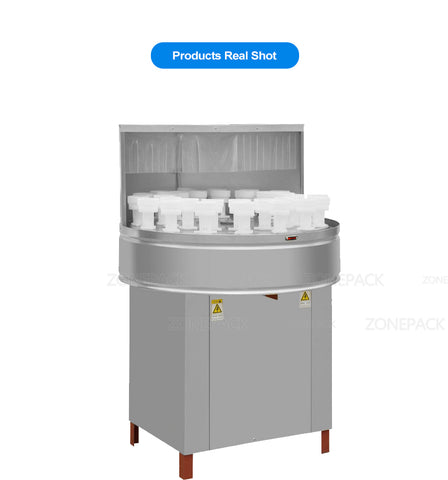 ZONESUN ZS-WB32 Вращающаяся молочная винная пластиковая маленькая полуавтоматическая машина для переработки стеклянных бутылок для домашних животных Упаковочная машина