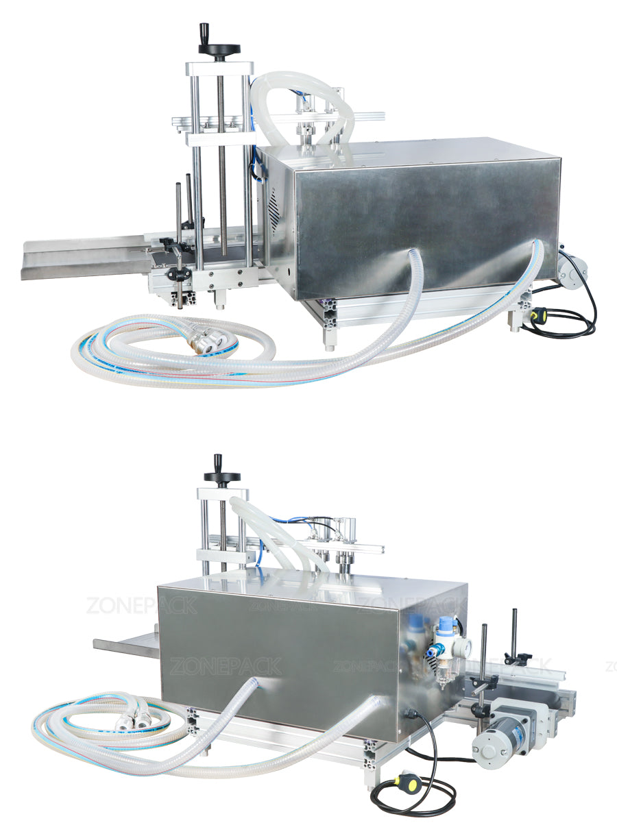ZONEPCK ZS-DTDP20-2 Автоматическая машина для розлива жидких напитков, шампуня и геля с большим потоком, двойная головка, мембранный насос, наполнитель для бутылок 