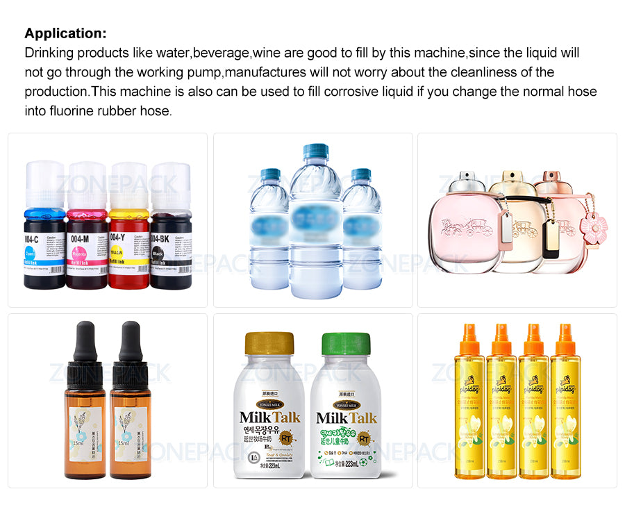 ZONESUN Automatic Desktop CNC Peristaltic Pump Liquid Filling Machine Conveyor Perfume Water Filler