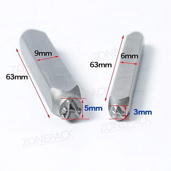 ZONEPACK Набор металлических букв и цифр (36 штук в наборе, от A до Z и 0-9) Инструменты для штамповки