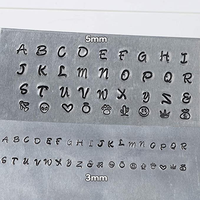 ZONEPACK Metal Letter And Number Set (36 pieces/set, A to Z and 0-9) Stamping Tools